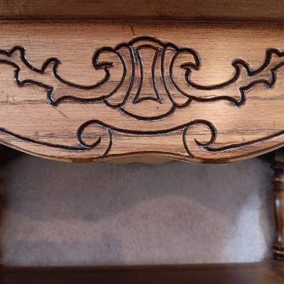 Nice two-tiered wooden coffee table