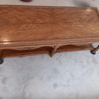 Nice two-tiered wooden coffee table