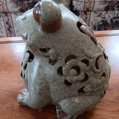 Ceramic led Light up yard / Garden frog