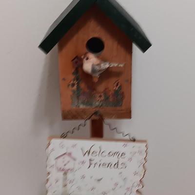 Welcome Friends entry way / garden bird house