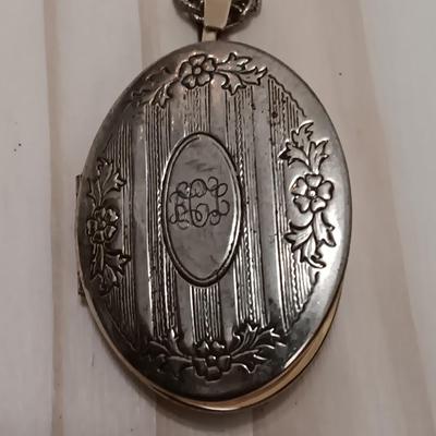 Vintage pendant necklace and a locket on a chain