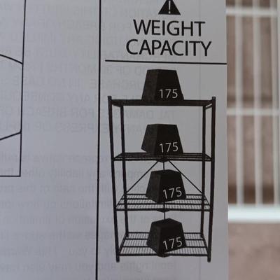 Nice POP - IT foldable storage shelving each shelf holds 175 lbs max