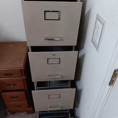 Four drawer metal filing cabinet