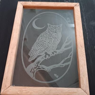 Owl votive and owl wall art