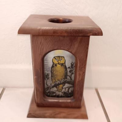 Owl votive and owl wall art
