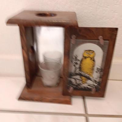 Owl votive and owl wall art