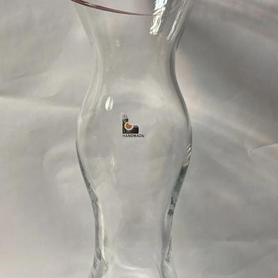  BLENKO CRYSTAL AMETHYST SPIRAL 14" VASE MATT CARTER DESIGN