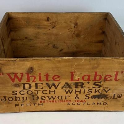  DEWAR'S SCOTCH WHISKEY WOODEN CRATE 1933 end of prohibition