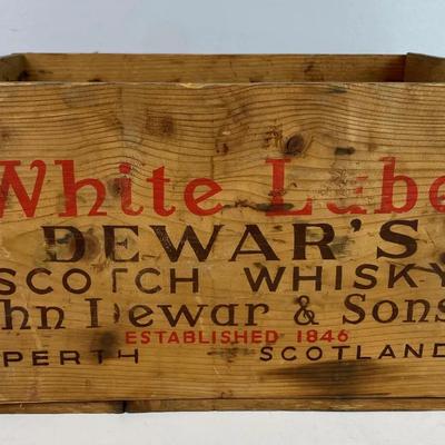  DEWAR'S SCOTCH WHISKEY WOODEN CRATE 1933 end of prohibition
