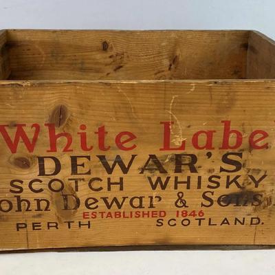  DEWAR'S SCOTCH WHISKEY WOODEN CRATE 1933 end of prohibition