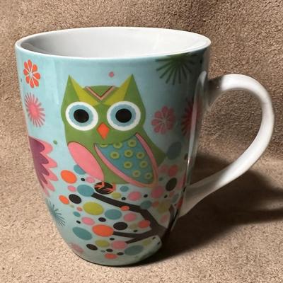  NICOLE BRAYDEN OWLS ON TREE CERAMIC MUG