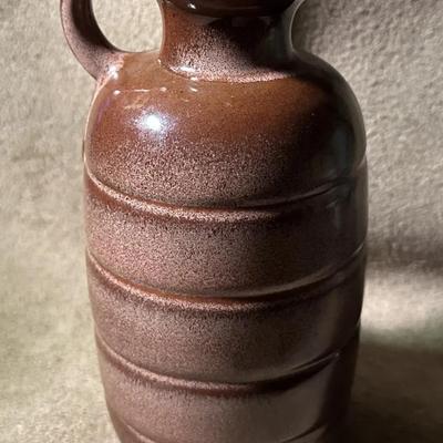 FRANKOMA POTTERY RINGED HONEY JUG 831 BROWN SATIN