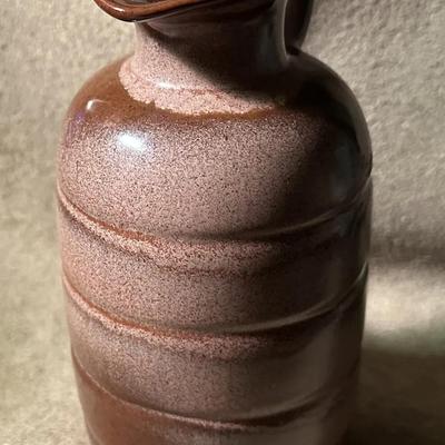  FRANKOMA POTTERY RINGED HONEY JUG 831 BROWN SATIN