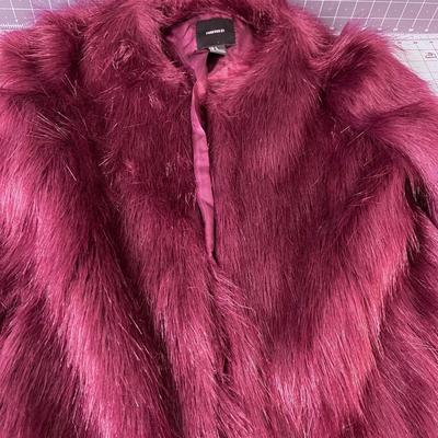 NEW Forever 21 Purple Red Coat 