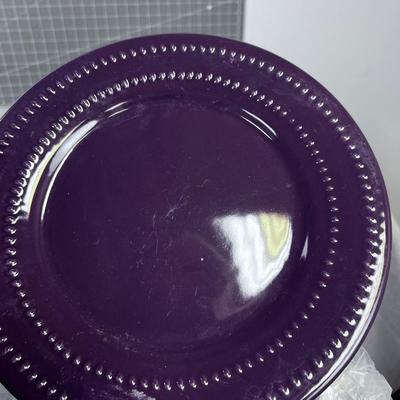 Purple Set of 8 Dishes, ROYAL NORFOLK 