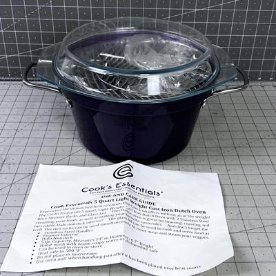 COOK ESSENTIAL Brand NEW never Used 5 Quart Dutch Oven 