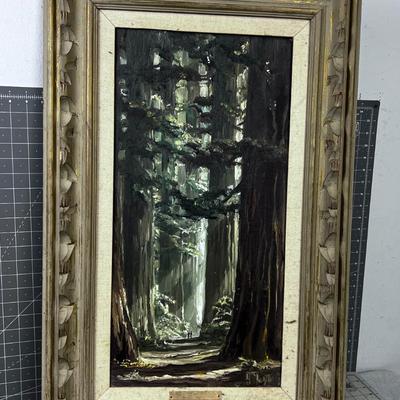 Titled: PALO COLORADO Oil On Board by H. Nayland 