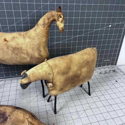 Horse, Sheep, Pig, Hand Crafted Rustic Farm Animals