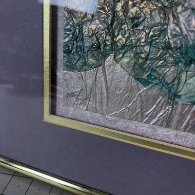 Framed in Gold Picture Titled Miami FROTH I, Signed by John Butler