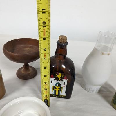 Vintage German Embossed Liquor Bottle & Home Decor