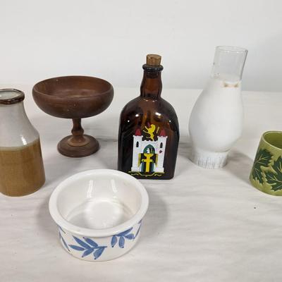 Vintage German Embossed Liquor Bottle & Home Decor