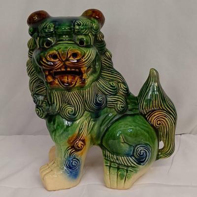 Vintage Ceramic Chinese Guardian Foo Dog Statue #2