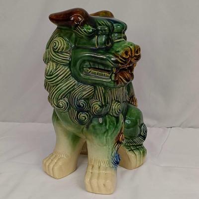 Vintage Ceramic Chinese Guardian Foo Dog Statue #2