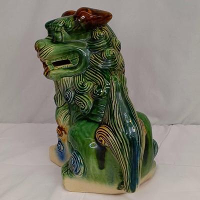 Vintage Ceramic Chinese Guardian Foo Dog Statue #2