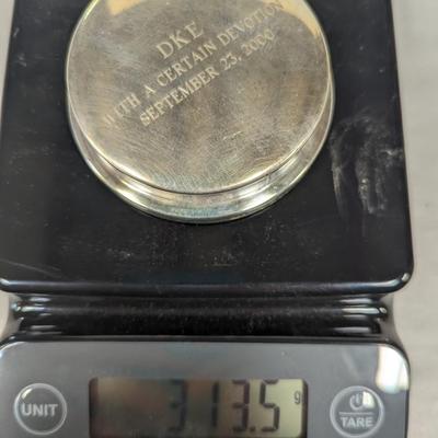 Weighted 925 Tiffany & Co. 1837 Inscribed Paperweight 313.5 grams