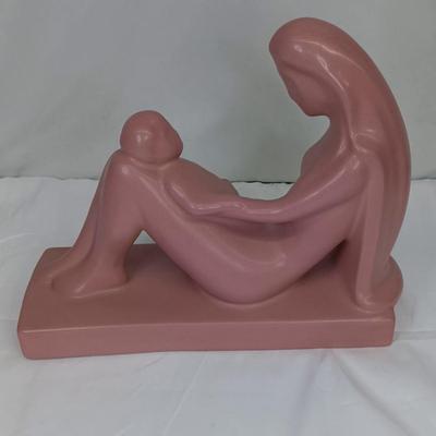Vintage Royal Haeger Blue "Mother and Child" Statue