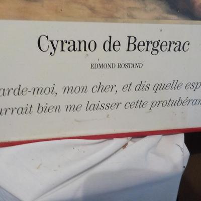 French Made poster of " Cyrano de Bergerac " the Play right..