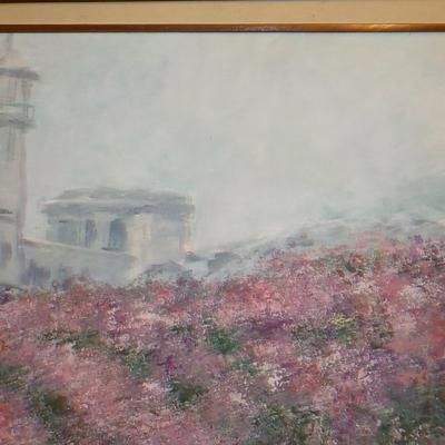 Rhode Island Light House. Original Oil Painting.