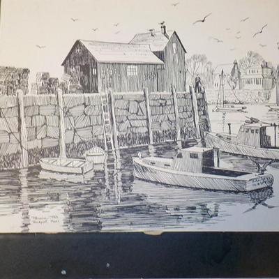 The " Rock Port Bay ". Original stetch by P. Fox.