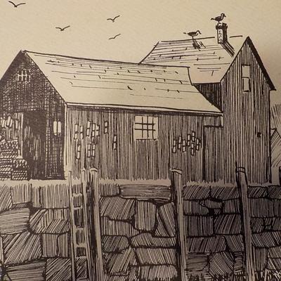 The " Rock Port Bay ". Original stetch by P. Fox.