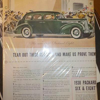 The Original 1938 Packard Ad in News paper. ( Not a repro )