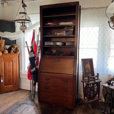 600 Antique Oak Secretary