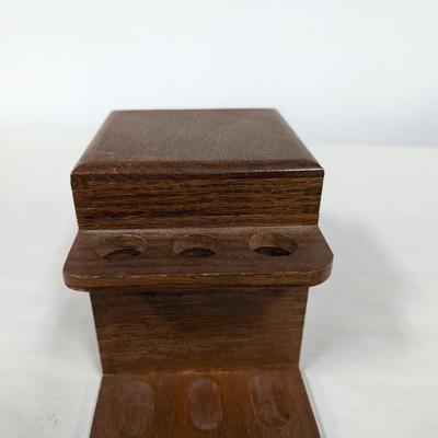 Vintage Wooden Walnut Pipe Display