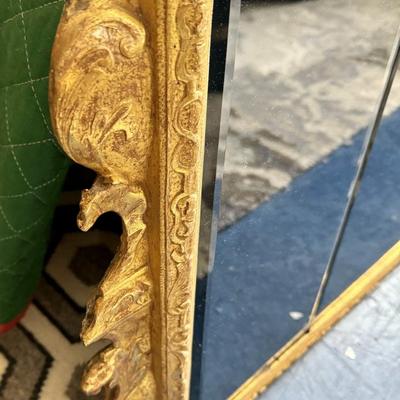 Antique Queen Ann Carved Gilt-wood Mirror