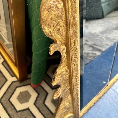 Antique Queen Ann Carved Gilt-wood Mirror