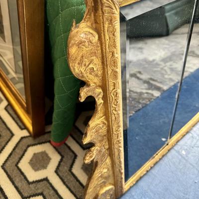 Antique Queen Ann Carved Gilt-wood Mirror