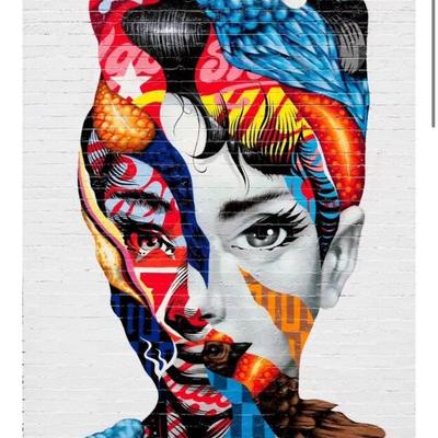 Tristan Eaton Signed Autographed Poster Print Audrey of Mulberry 24x36 Hepburn