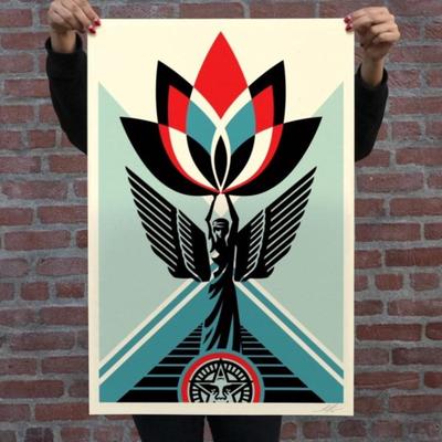 SHEPARD FAIREY - LOTUS ANGEL SIGNED OFFSET LITHOGRAPH