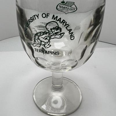 1960s Falstaff Beer University of Maryland Terrapins Glass