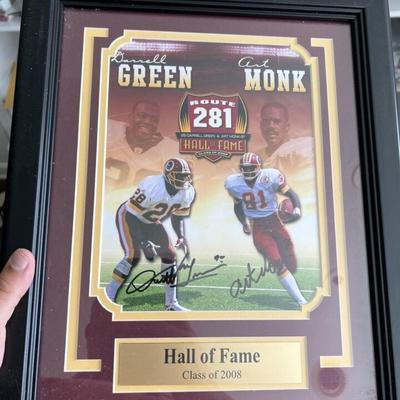 Darrell Green Art Monk Washington Redskins HOFers Autographed 8x10 Photo