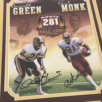 Darrell Green Art Monk Washington Redskins HOFers Autographed 8x10 Photo