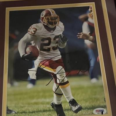 DeANGELO HALL SIGNED Framed autograph 8x10 - Washington Redskins PSA/DNA