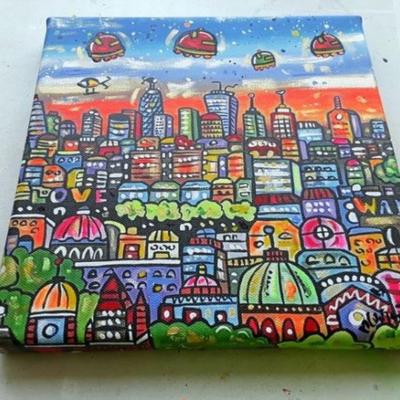 MARIA LUISA AZZINI - FUNKY LONDON - ORIGINAL CANVAS
