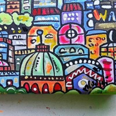 MARIA LUISA AZZINI - FUNKY LONDON - ORIGINAL CANVAS
