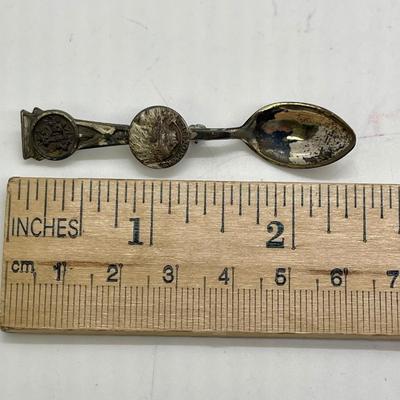 Miniature, Sterling silver, spoon, pin/brooch