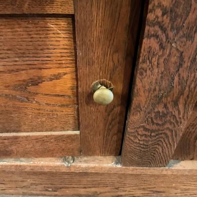 913 Vintage Small Oak Side Server